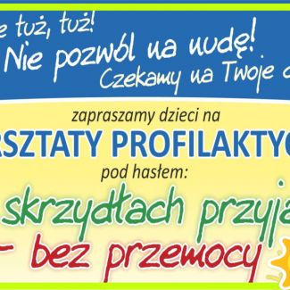 Zdjęcie główne aktualności Zapraszamy na wakacyjne warsztaty profilaktyczne dla dzieci