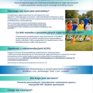 Zdjęcie główne aktualności Sport, który chroni – profilaktyka uzależnień w pracy trenera-kurs