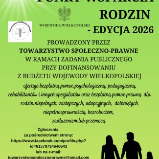 Zdjęcie główne aktualności Wielkopolski Punkt Wsparcia Rodzin - edycja 2026