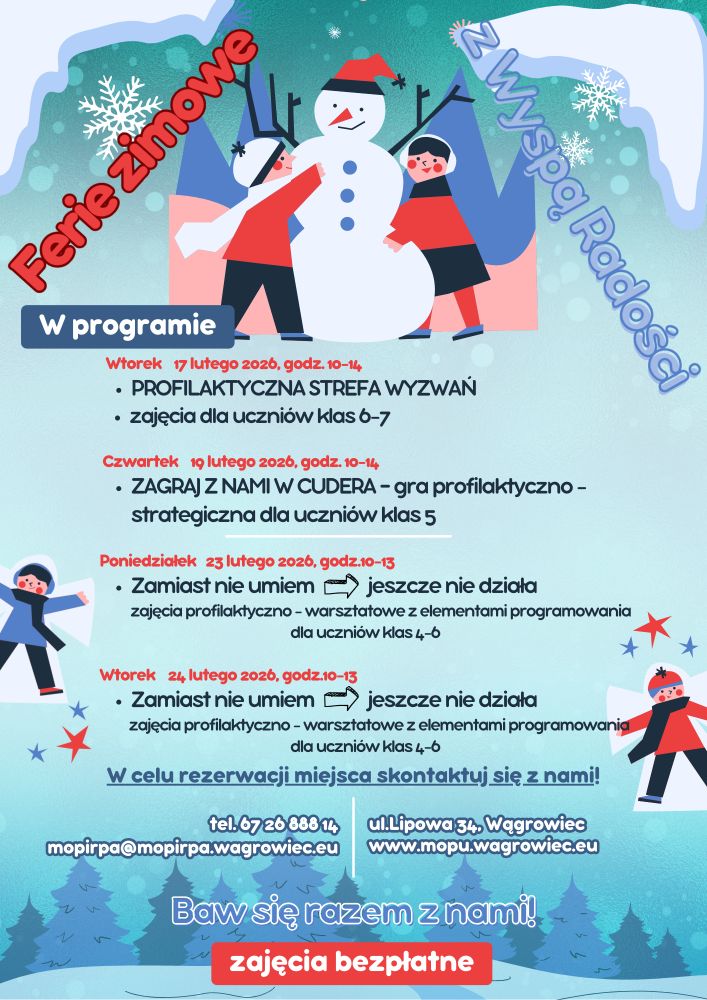 Zdjęcie - Ferie na naszej Wyspie Radości